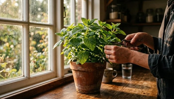 Hand_pruning_lemon_balm_plant_202608011541-e1785609707463.jpeg